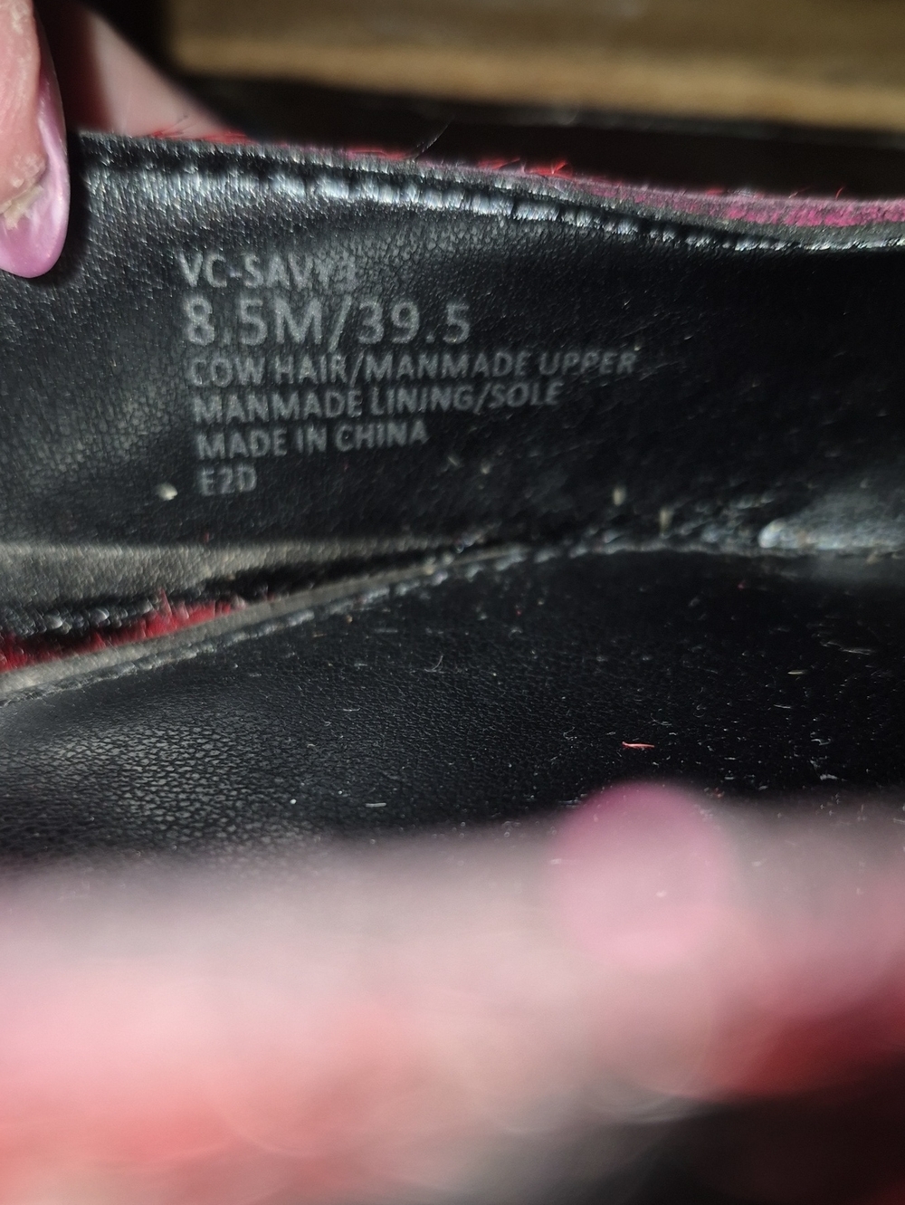 Vince Camuto flame&BlackSling Back Slide DyedCowHidehair,leather Sz.8.5 M(#1210) - Picture 13 of 14